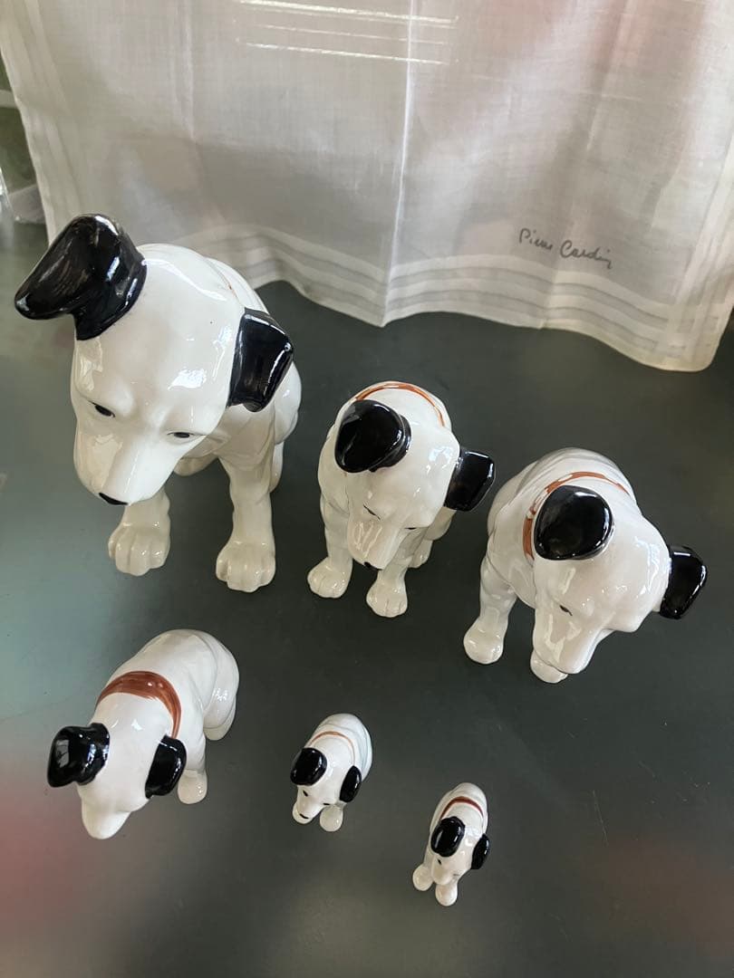 Victor ビクターニッパー 犬置物 6体70〜220mm昭和レトロ