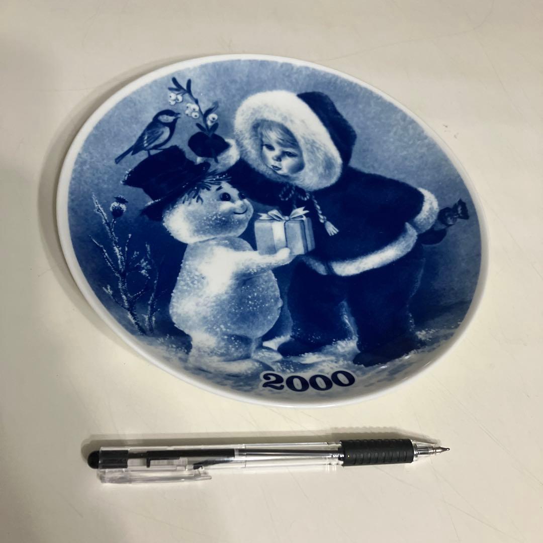 2000年製 クリスマスプレート 雪だるま