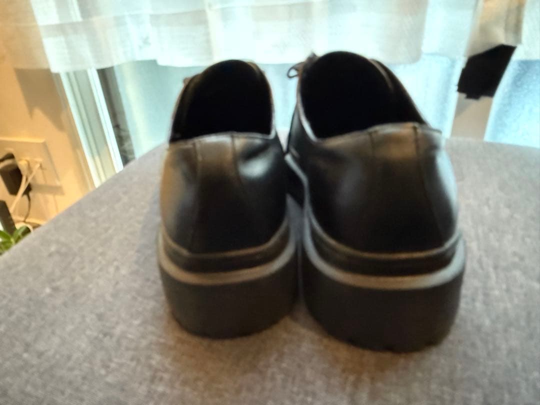 FILLIN UNOS DERBY 26cm 厚底黒レースアップシューズ