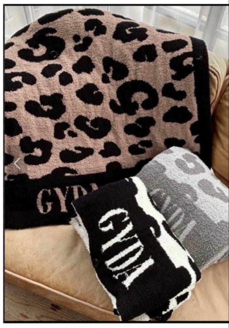 GYDA レオパードブランケット　col/ WH