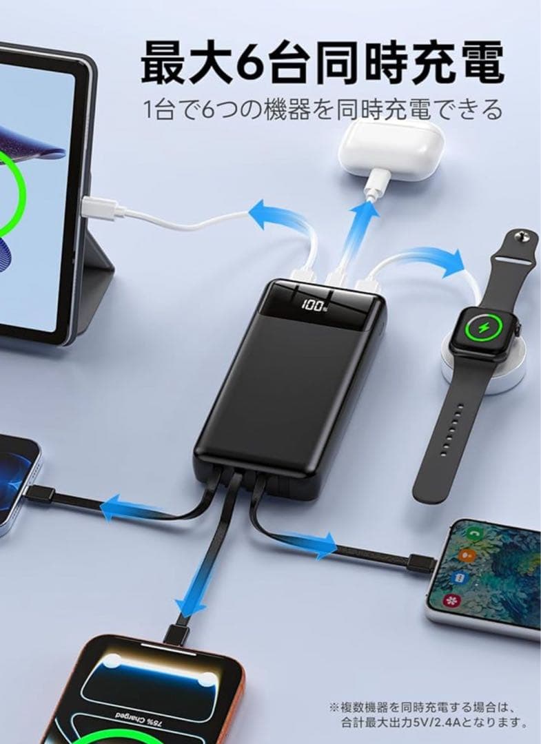 60000mAh モバイルバッテリー 小型 軽量