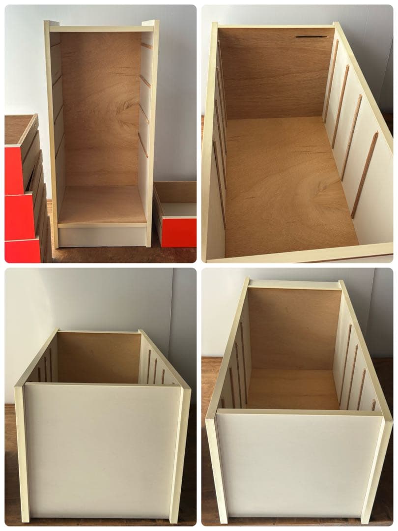 昭和レトロ　当時物　5段チェスト　引き出し　収納　オレンジ　レトロポップ　タンス