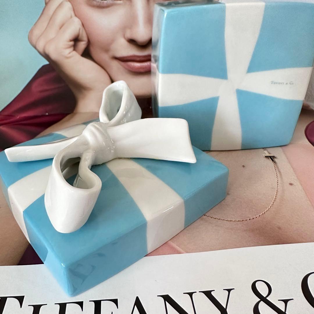 大きいサイズTiffany&Co.陶器ブルーボックス小物入れ