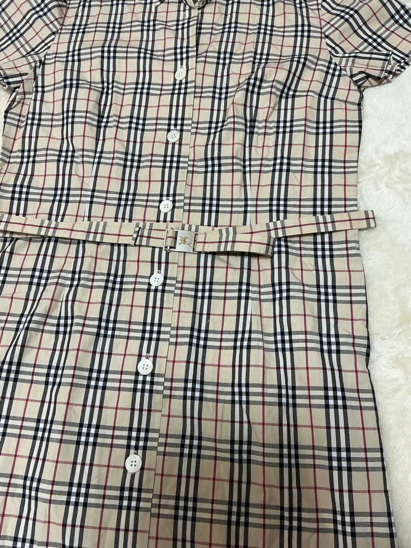 BURBERRY チェック柄 半袖ワンピース