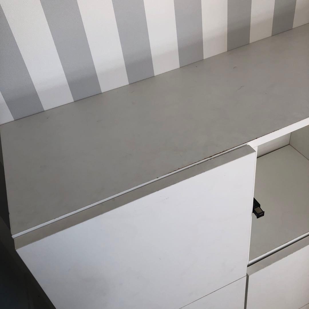 本棚　木製　ホワイト