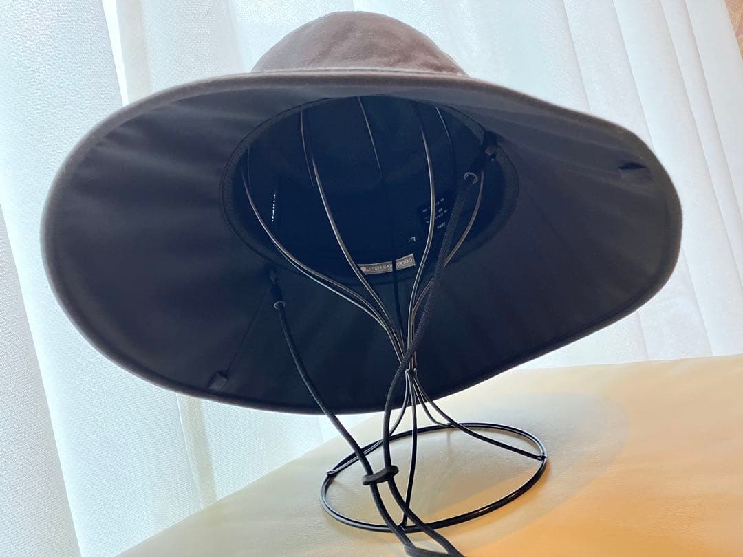 新品　試着のみ　サンバリア　黒　ウィンドハット　Lサイズ