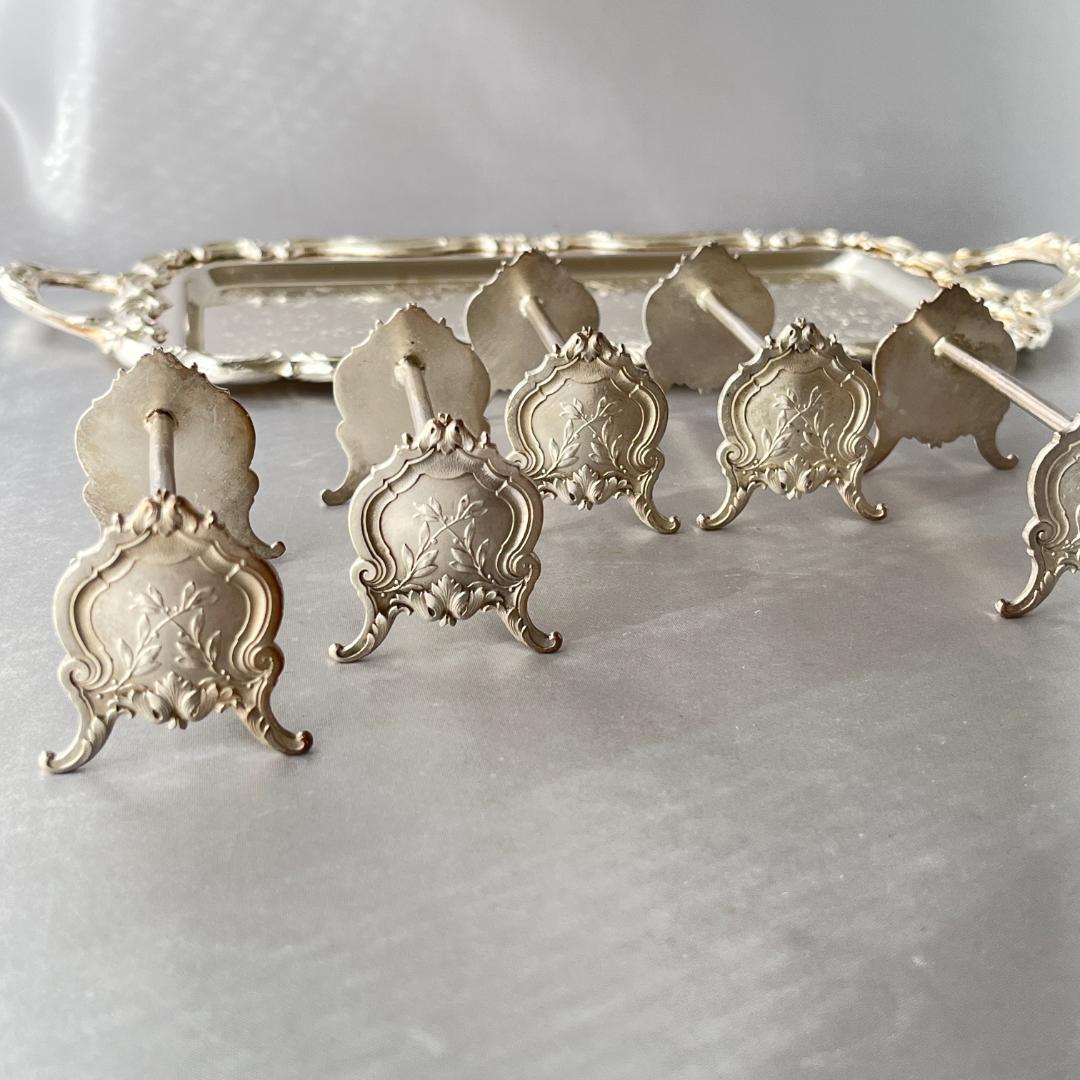 【仏蘭西】 アールヌーボーのナイフレスト 6個組 Art Nouveau