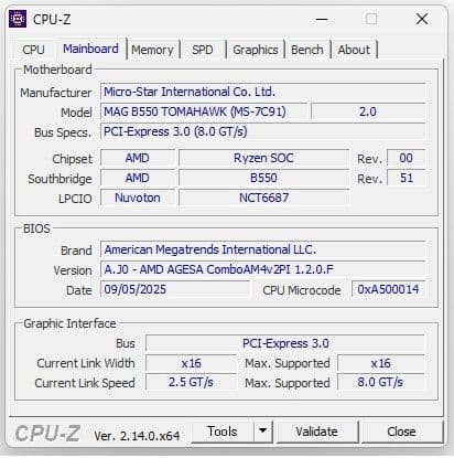 マザーボード MSI MAG B550 TOMAHAWK