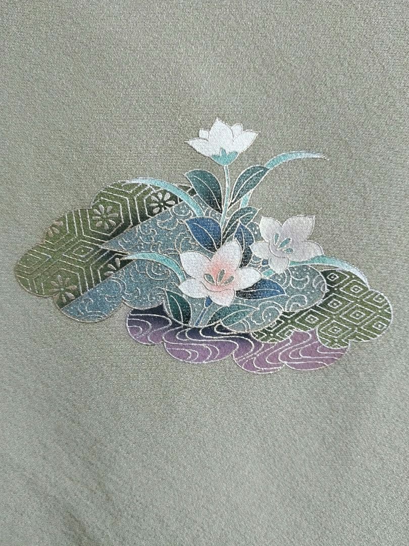 専用 最終値下げ F‐305 付け下げ 京友禅 組紐 袷 金彩 銀彩 暈し 美品