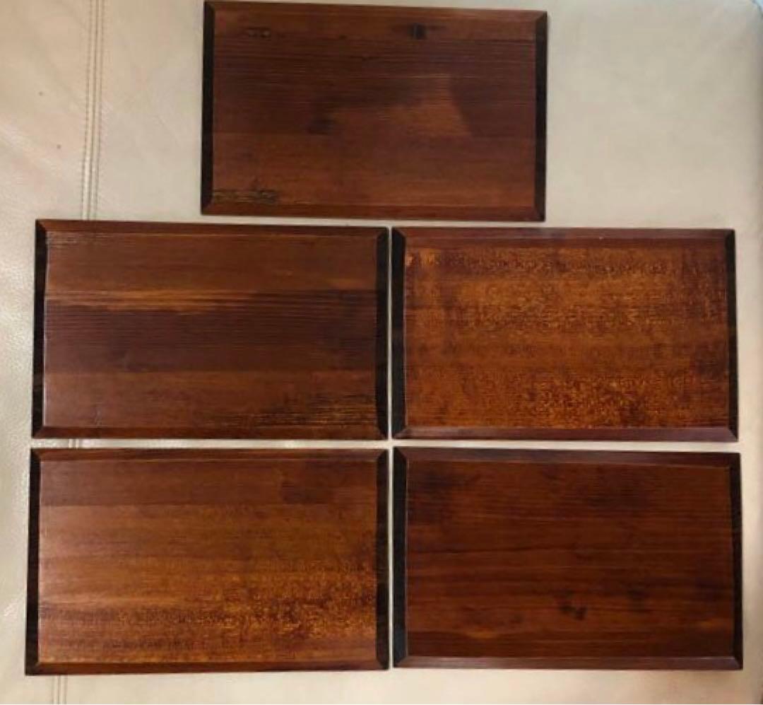 輪島塗　へぎ板　膳　5枚