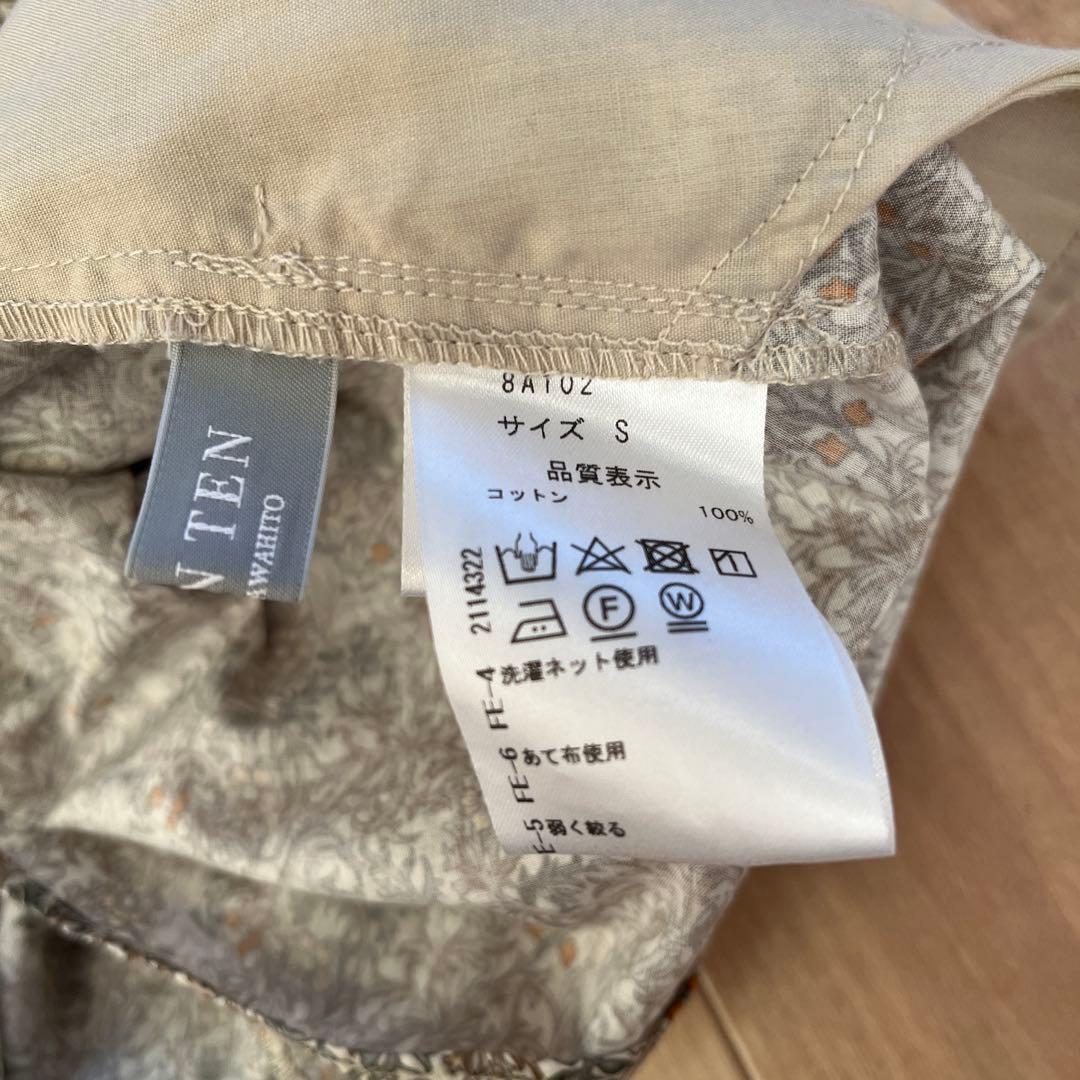 セブンテン　スクワロルプリントボウタイチュニック(アイボリー)