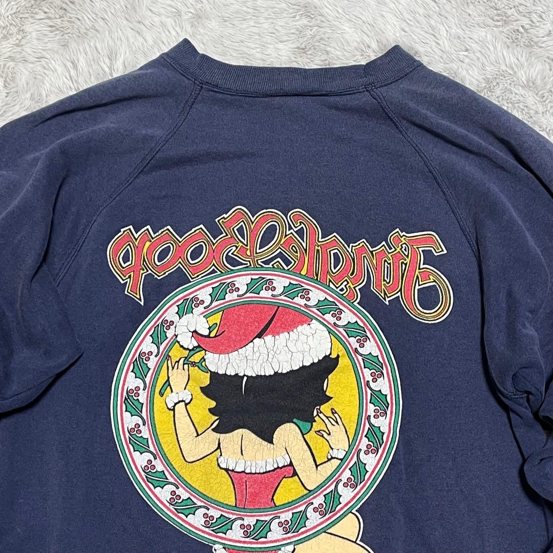 ベティーブープ　スウェット　90s USA製　両面プリント　サンフェード　M