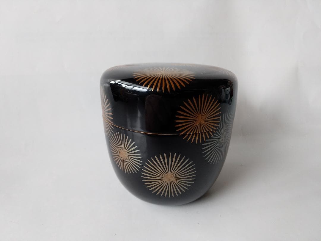 岡本漆専堂 岡本漆園 作 唐松 棗 共箱 漆器 漆芸 抹茶 茶道具 新品 未使用