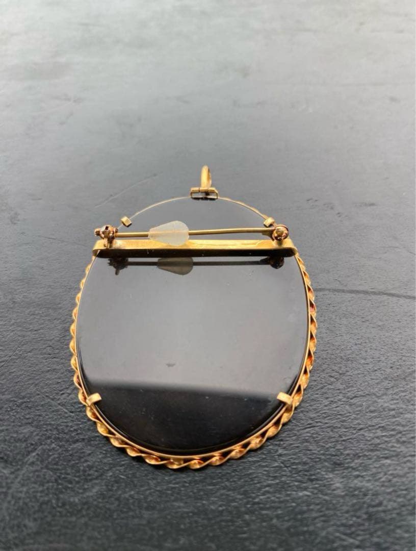 t*k様 K18 カメオ　ペンダントトップ　ブローチ