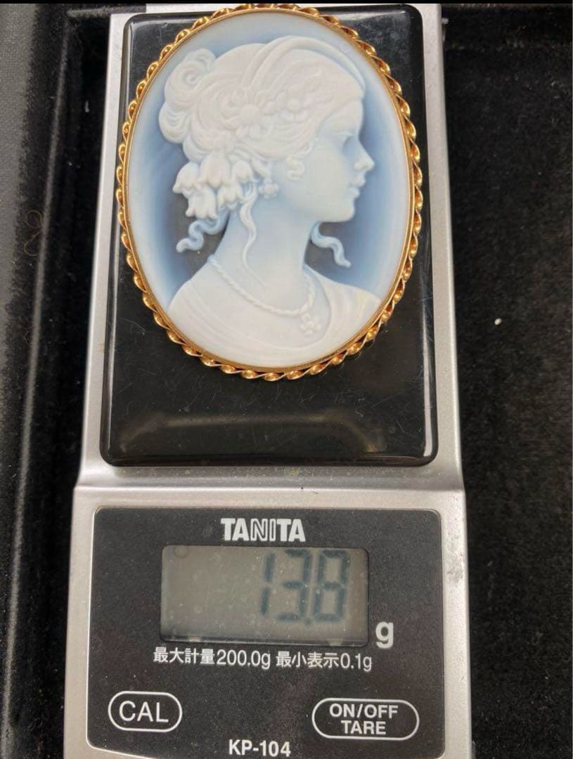 t*k様 K18 カメオ　ペンダントトップ　ブローチ