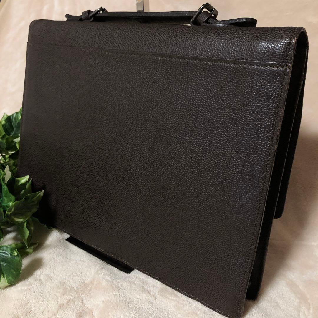 レア✨ポーター　吉田カバン　ブリーフケース ダレスバッグ　レザー　ダークブラウン