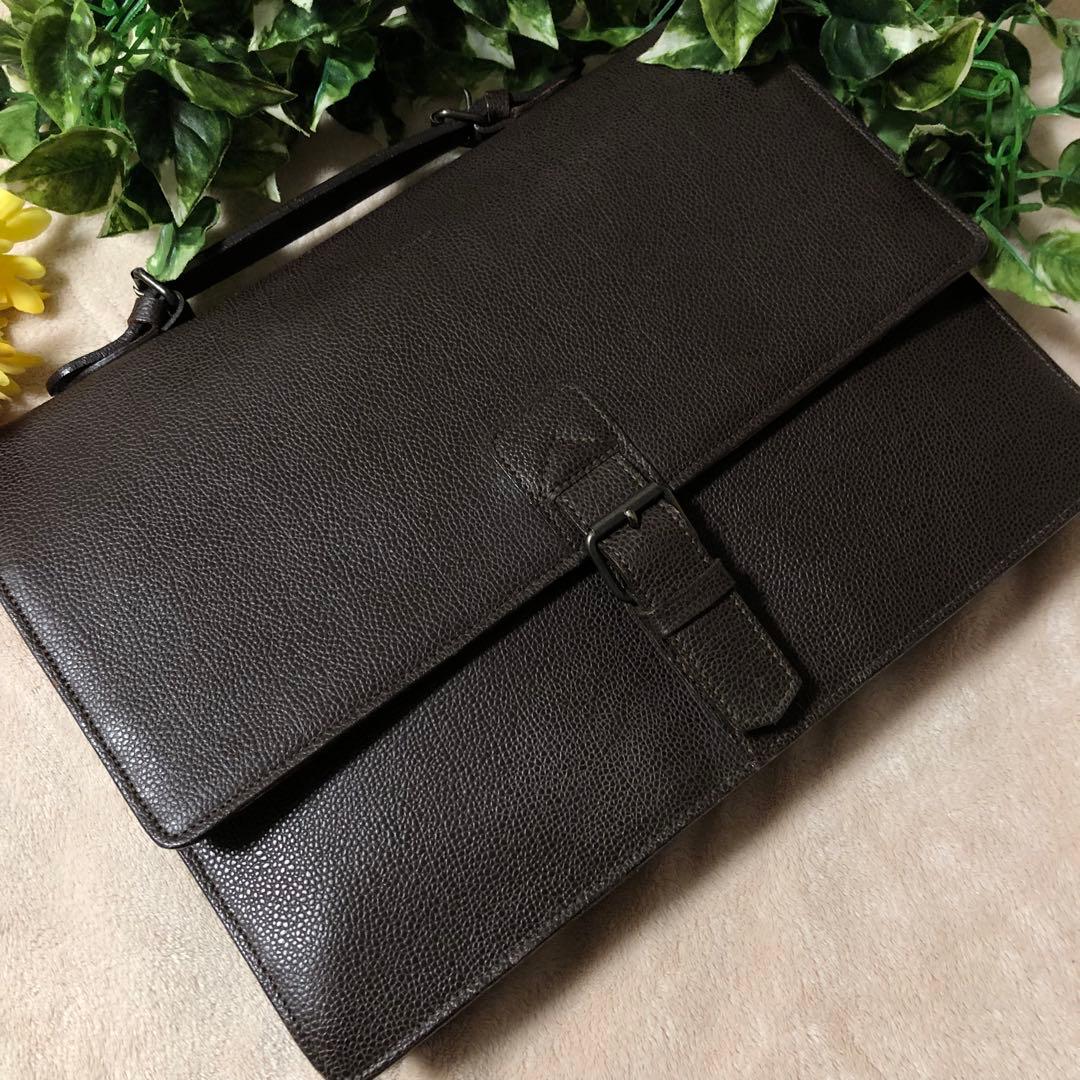 レア✨ポーター　吉田カバン　ブリーフケース ダレスバッグ　レザー　ダークブラウン