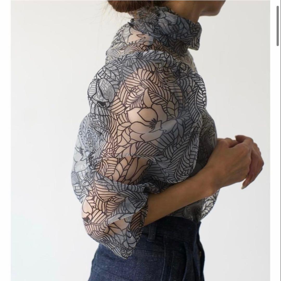 【美品】fumie tanaka レースブラウス 長袖 ハイネック