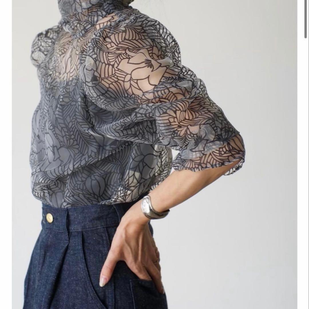 【美品】fumie tanaka レースブラウス 長袖 ハイネック