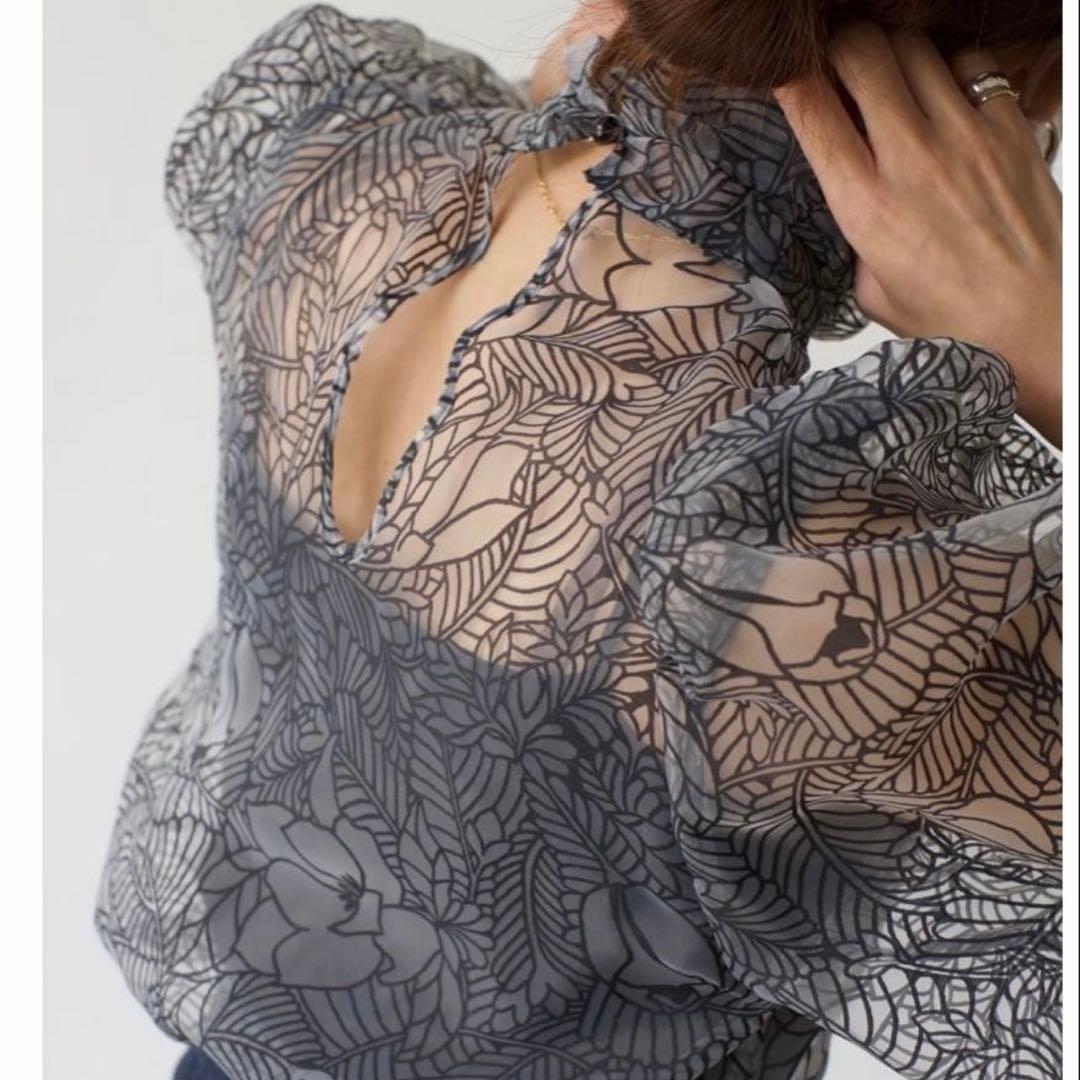 【美品】fumie tanaka レースブラウス 長袖 ハイネック