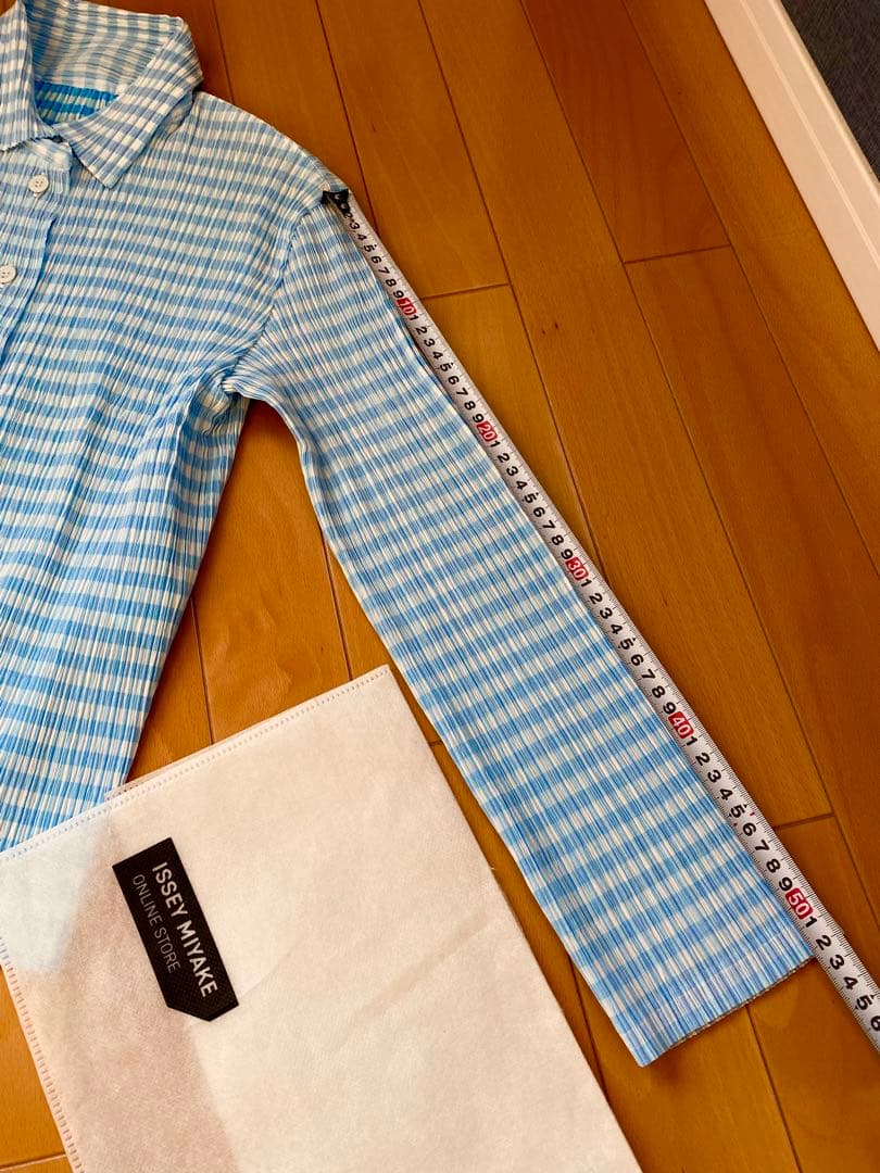 ISSEY MIYAKE チェック柄　プリーツシャツ
