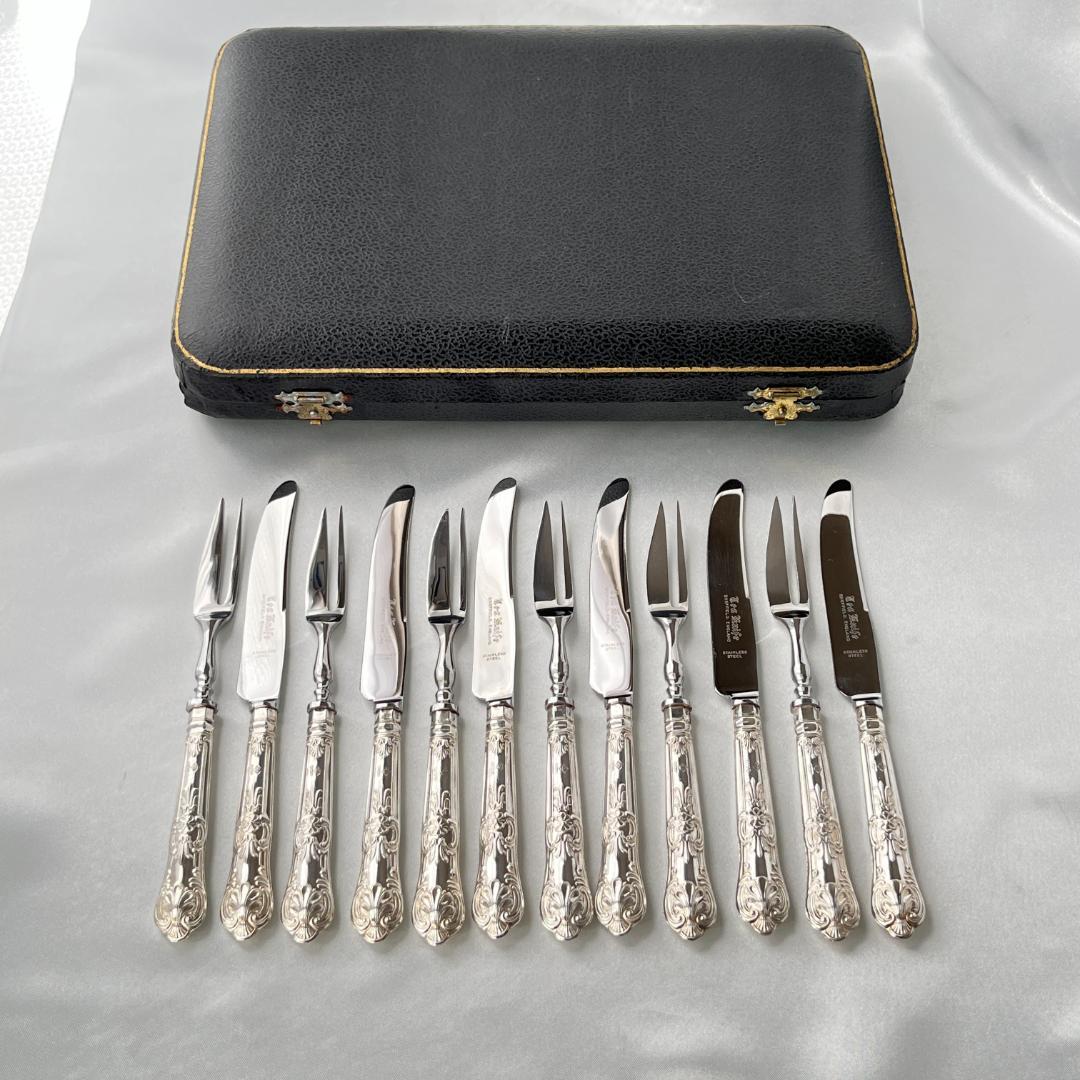 【HARRISON BROTHERS】【純銀ハンドル】キングスパターン12本