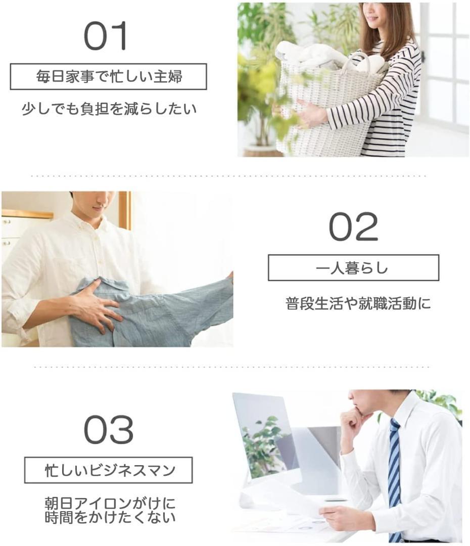 ドライ・スチームアイロン両用 コンパクト 高温除菌消臭 過熱保護（ホワイト）