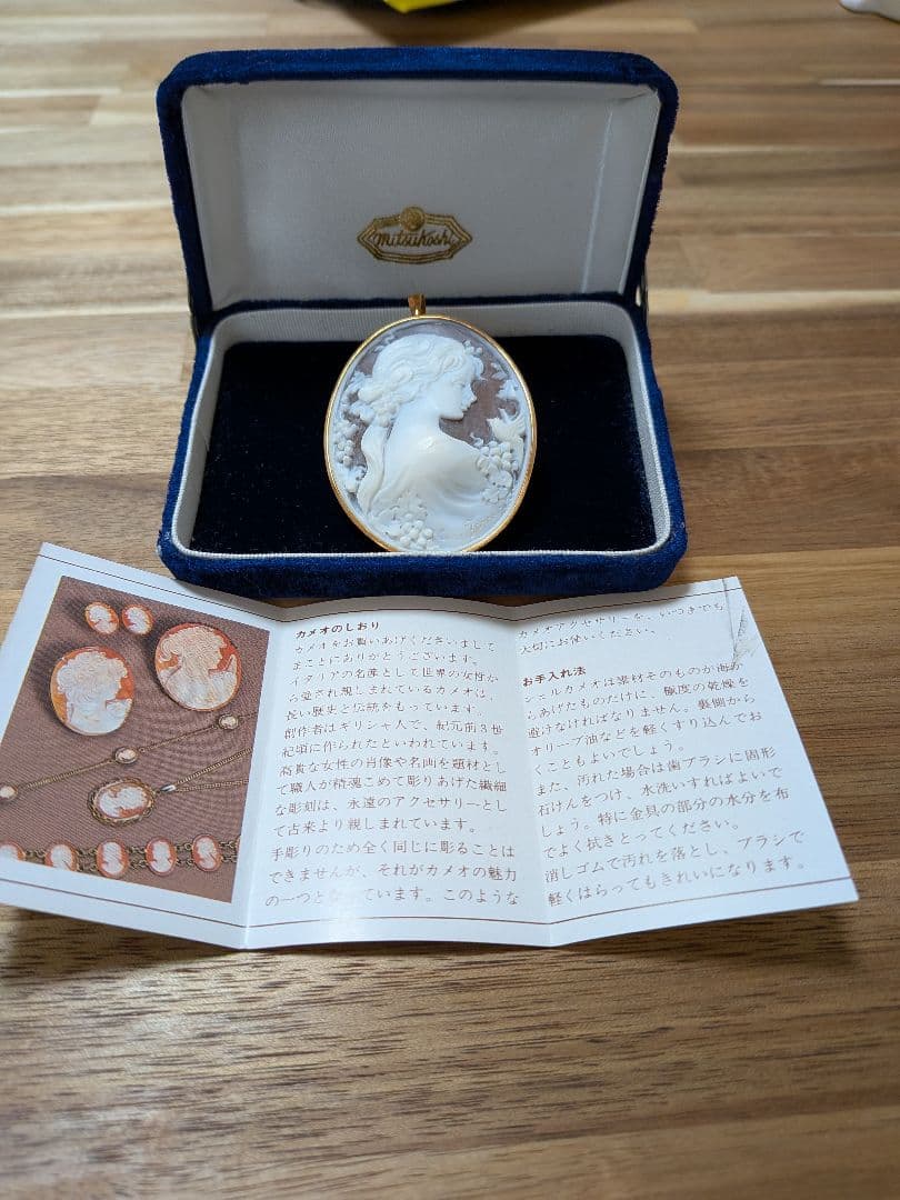 カメオブローチペンダント K18
