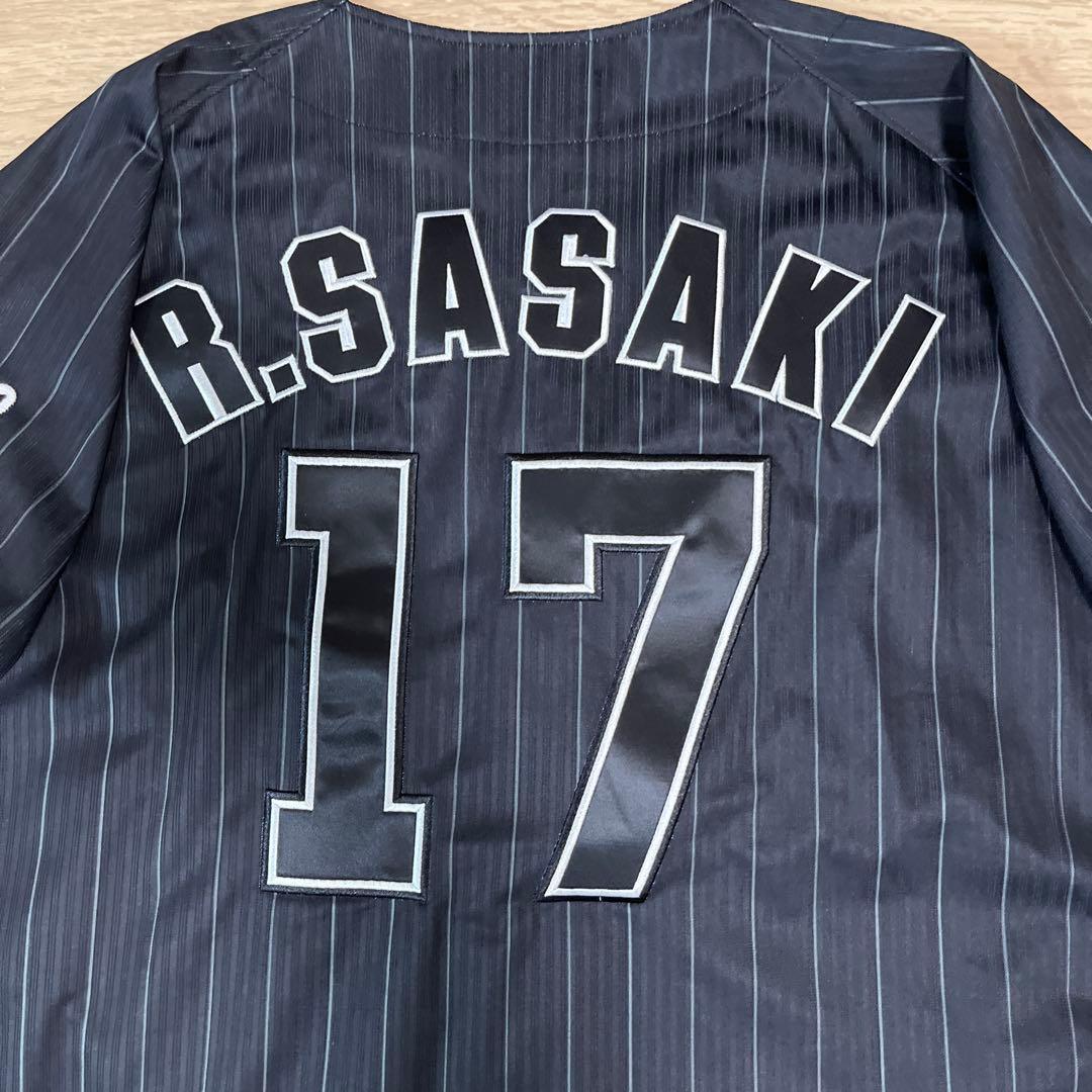 千葉ロッテマリーンズ　佐々木朗希　ビジターユニフォーム　ブラック