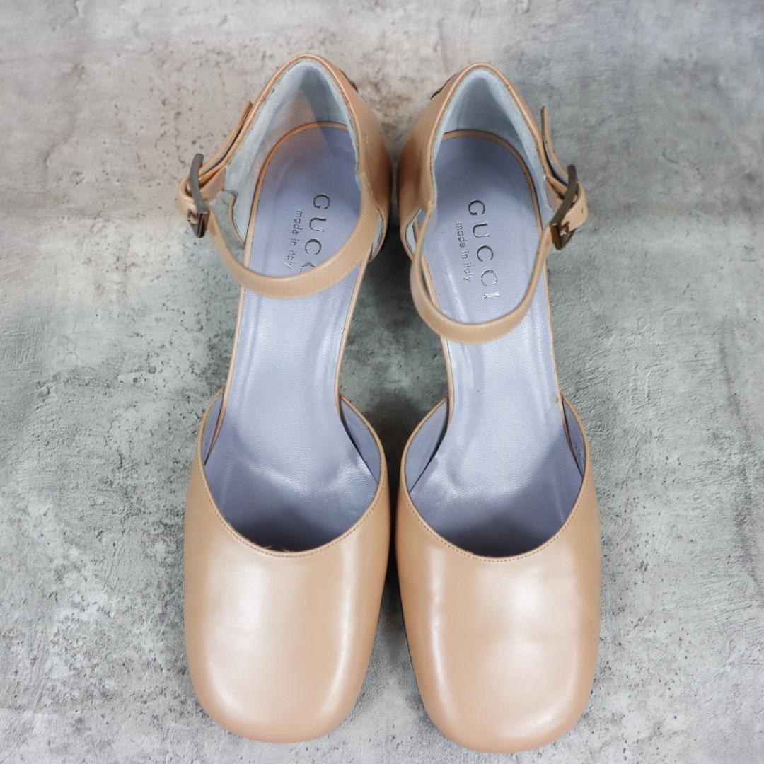 GUCCI グッチ パンプス ミュール ベージュ レディース 箱・保存袋付き