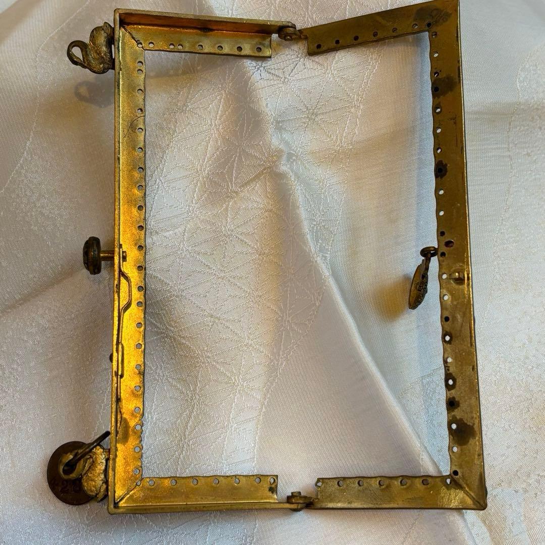 【希少・フランス製】アンティーク 口金金具　プチポアン サンプルタグ付100年前