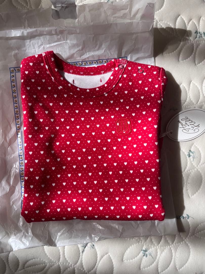 m*。様 House on the Hill heart　ロンパース　80