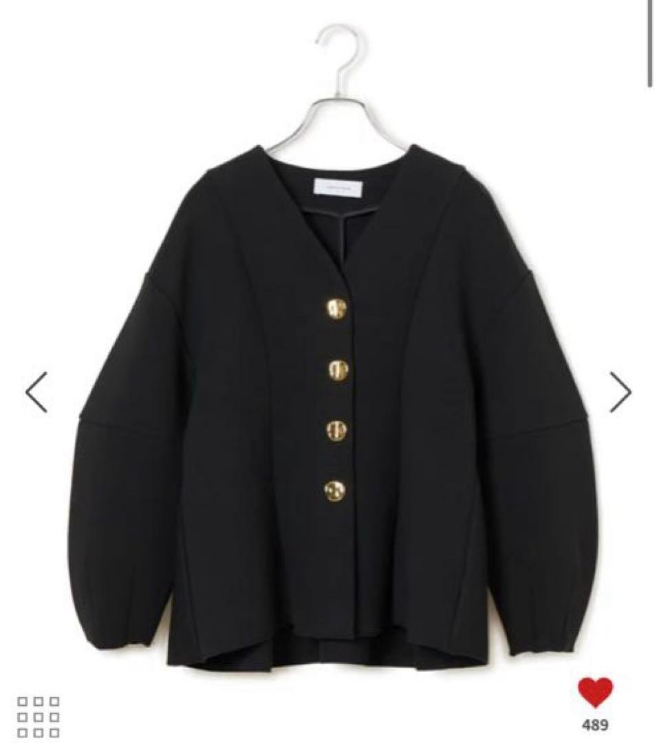 ADAM ET ROPÉ FEMME ミックスボタンペプラムカーディガン