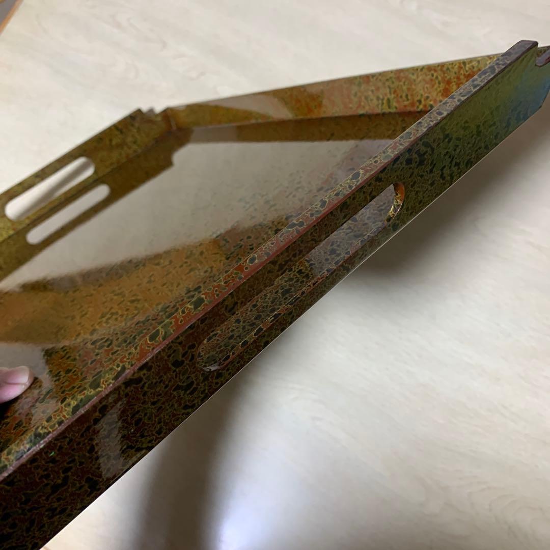 津軽塗り　お盆　トレー　昭和レトロ　工芸品