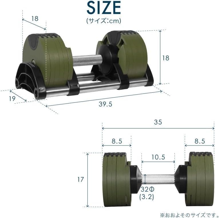 ①フレックスベル 20kg ダンベル