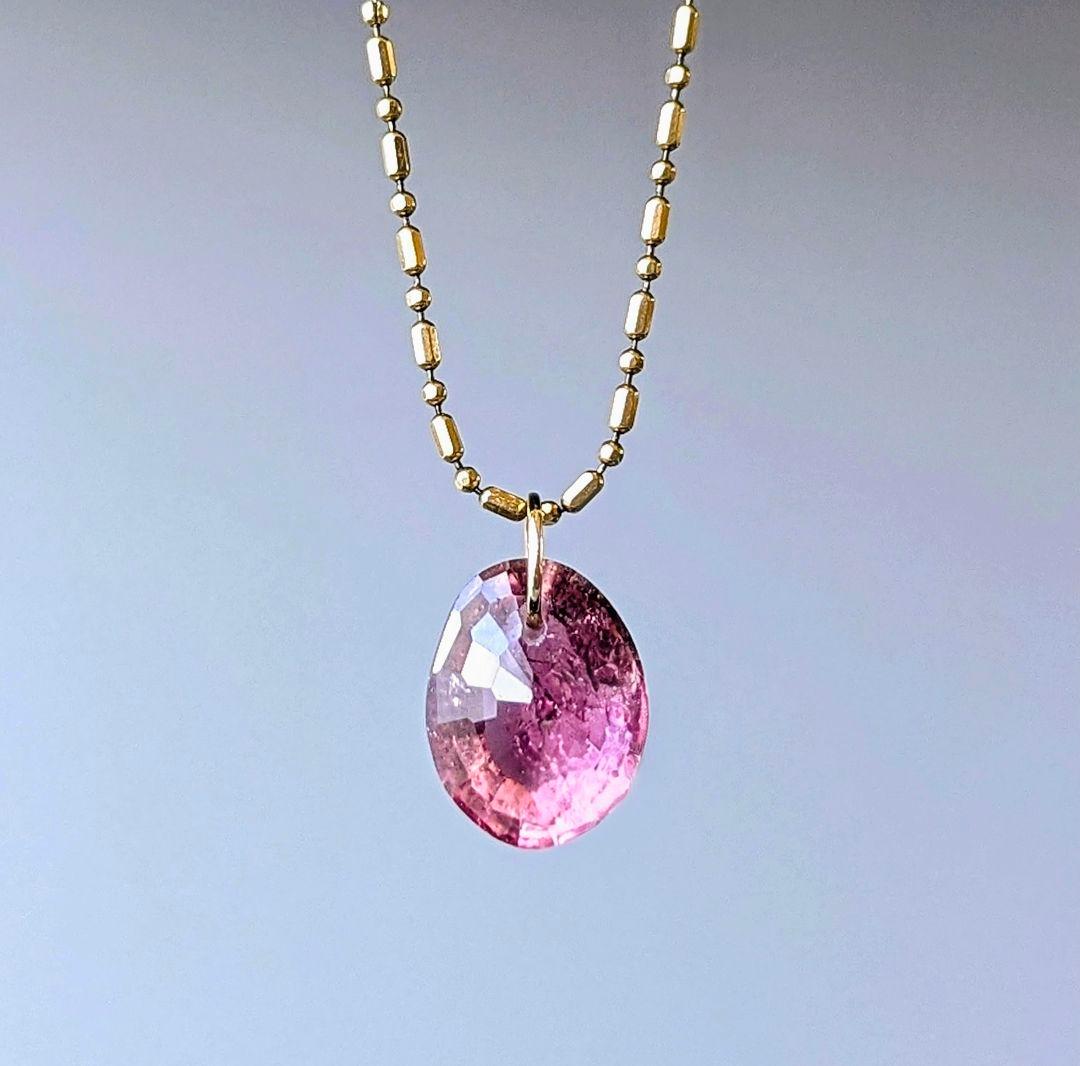 ♢N♢K18 ピンクトルマリン3.4ctチャ―ム ペンダントトップ