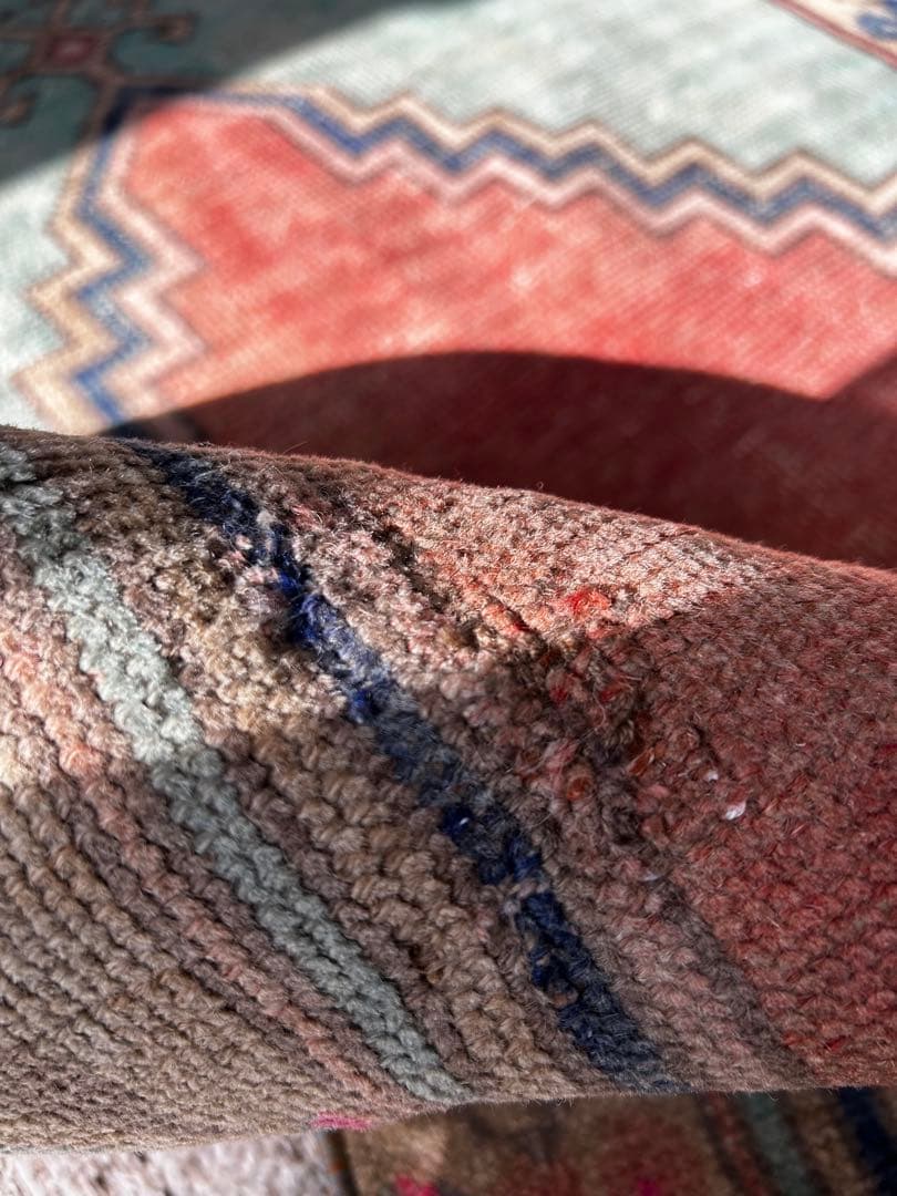 124×80 ミフラーブ　トルコ　ヴィンテージラグ　トルコラグ　ペールカラー