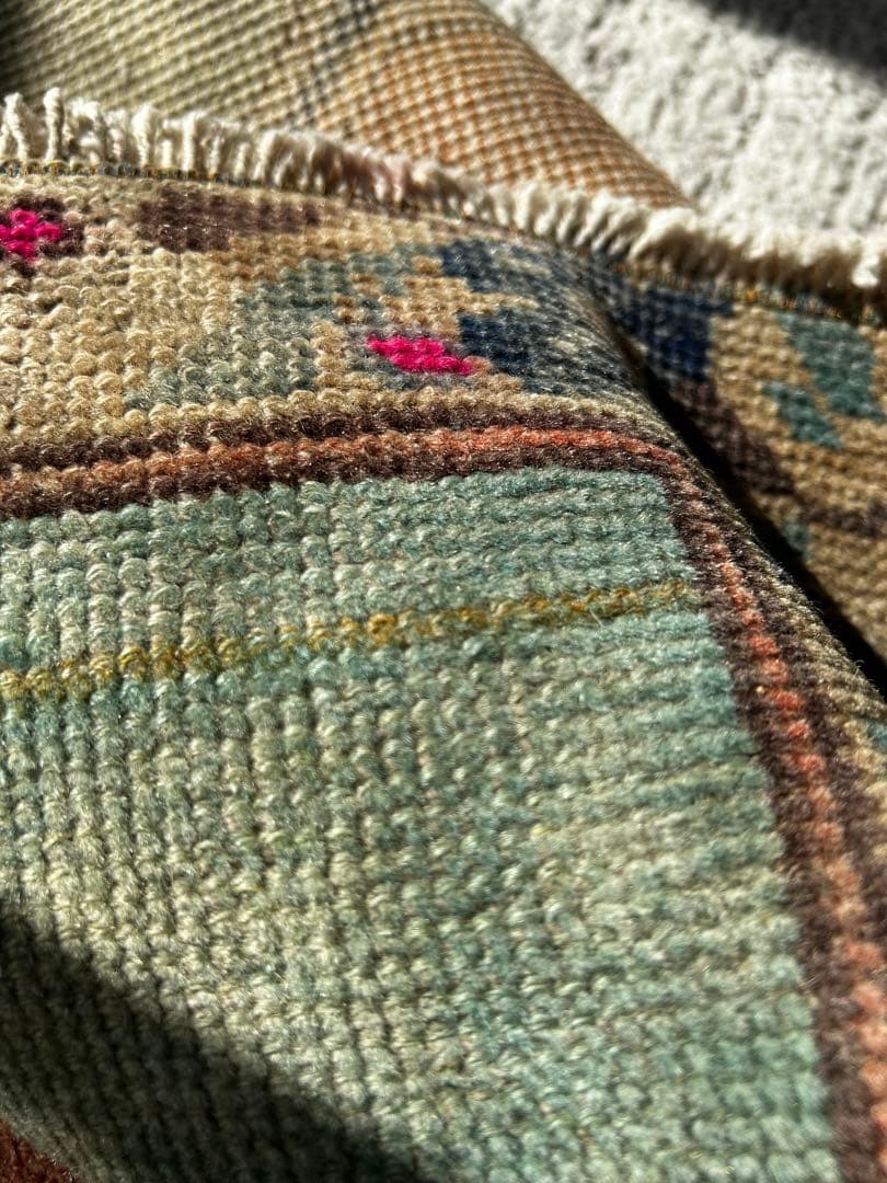 124×80 ミフラーブ　トルコ　ヴィンテージラグ　トルコラグ　ペールカラー