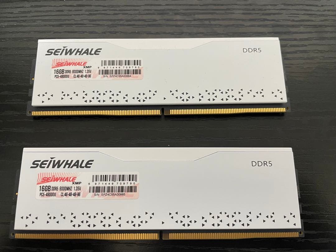 メモリーSEIWHALE DDR5 6000MHz 16GB x2 セット