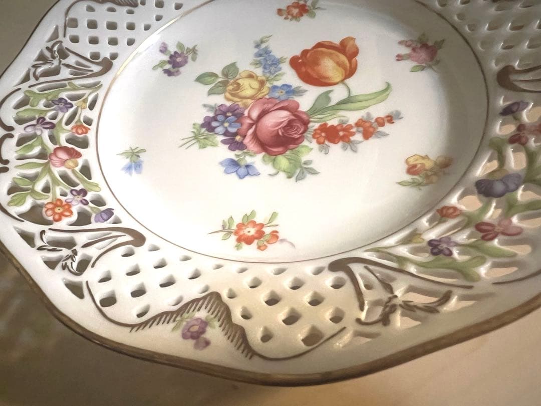 希少　ドレスデンフラワー　シューマンババリア　プレート　2枚セット