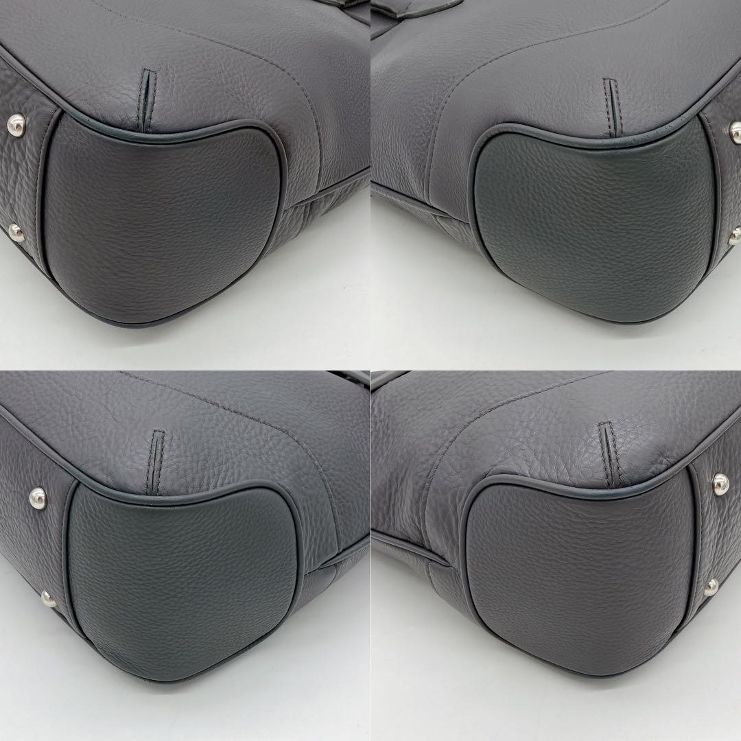 専用【PELLE MORBIDA】ビジネスバッグ　トートバッグ レザー　グレー.