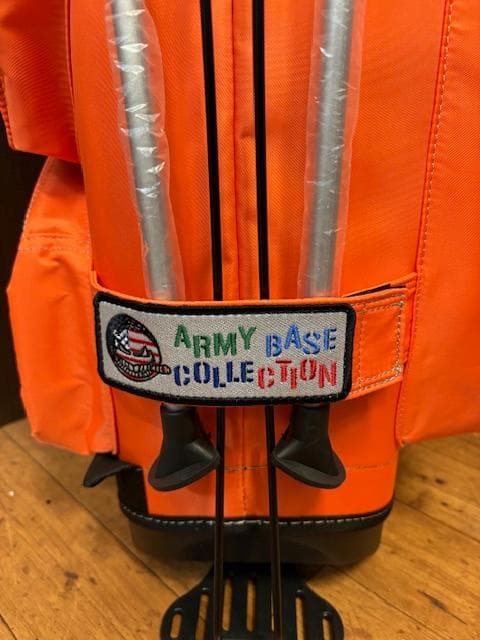 アーミーベース U.S. NAVY スタンドキャディバッグ オレンジ 新品