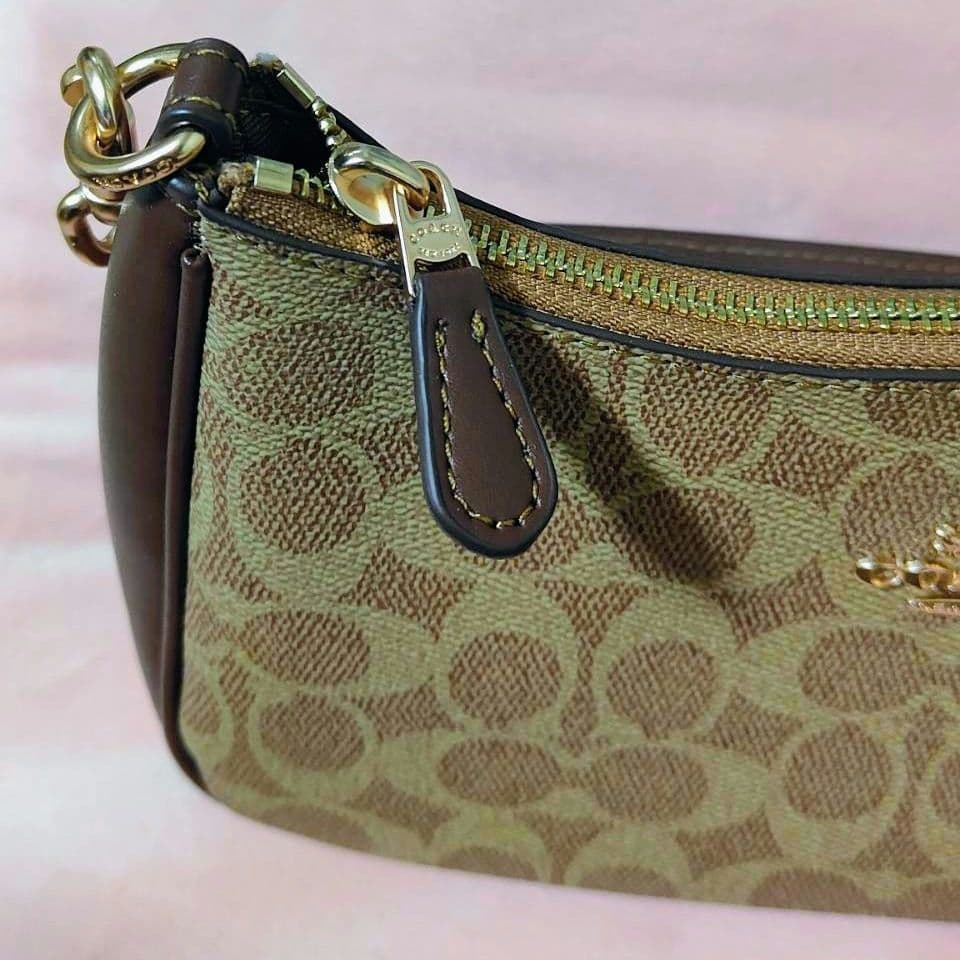 COACH テリ ショルダーバッグ ハンドバッグ シグネチャー キャンバス