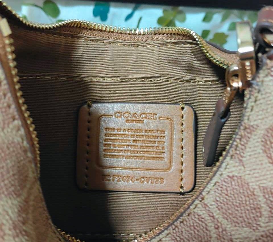 COACH テリ ショルダーバッグ ハンドバッグ シグネチャー キャンバス