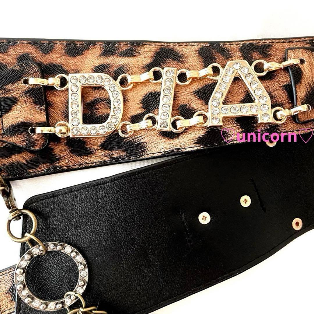 新品d.i.aムーンバックルベルト レオパード/ダイヤ ダイア平成ギャルy2k