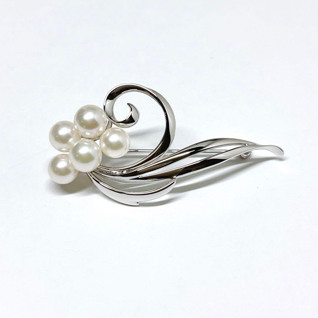 【未使用品級】✨MIKIMOTOミキモト パール　ブローチ　花　フラワー　リーフ