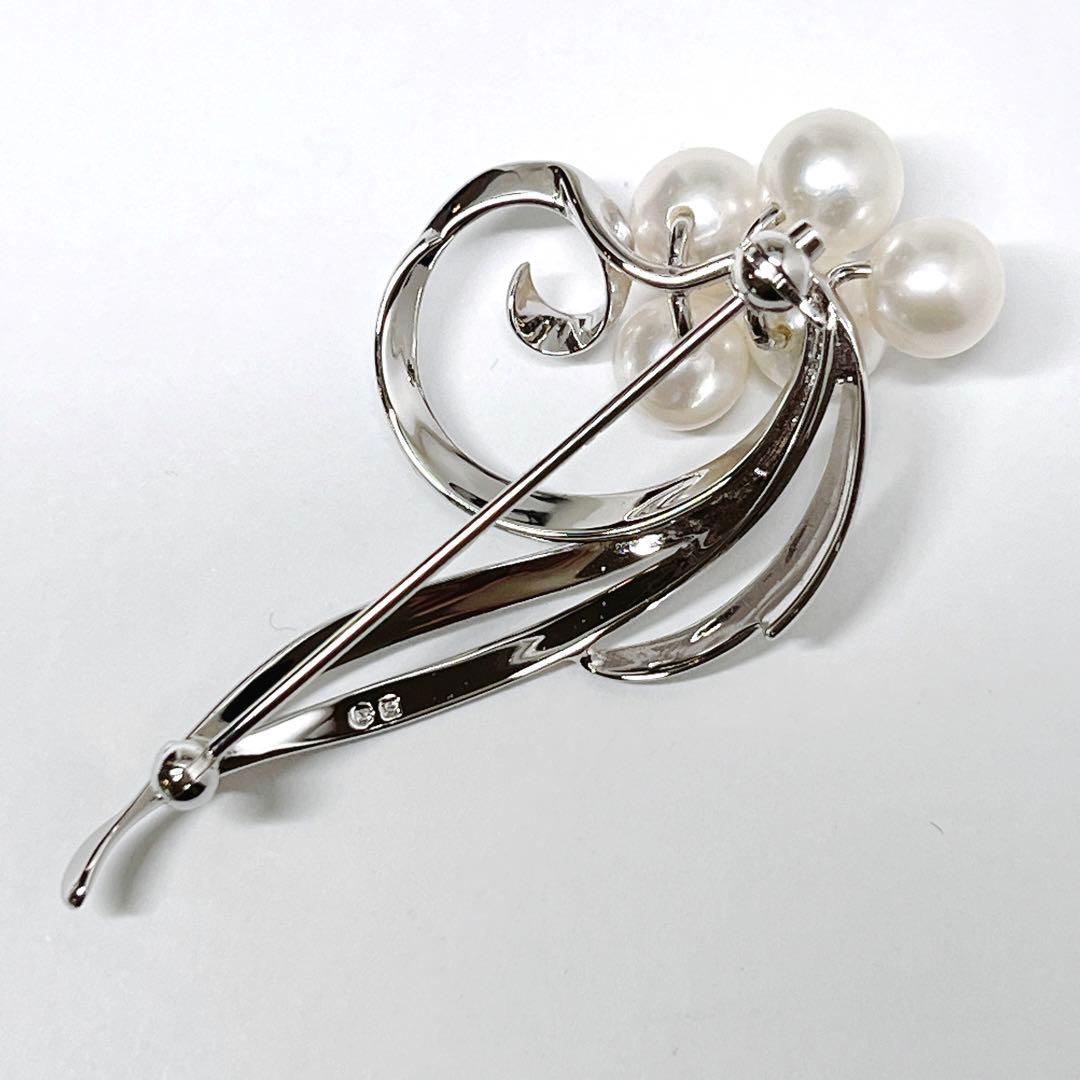 【未使用品級】✨MIKIMOTOミキモト パール　ブローチ　花　フラワー　リーフ