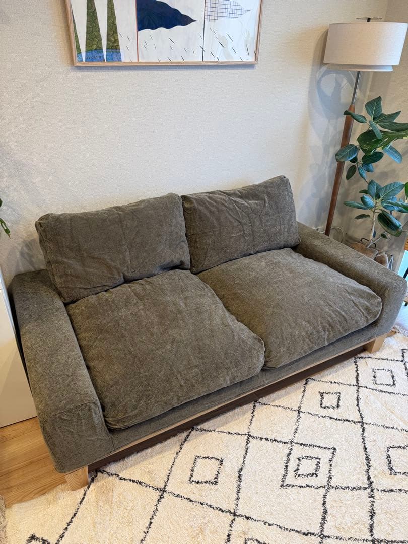 Re:CENO リセノ　2人掛けソファ　folk （12cm脚）