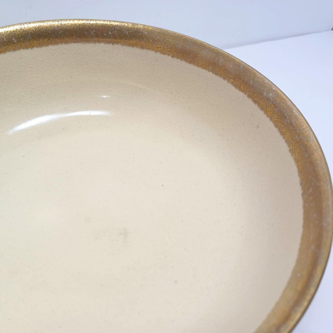 Y3386-5 仁清意老松之図 金彩鉢 共箱