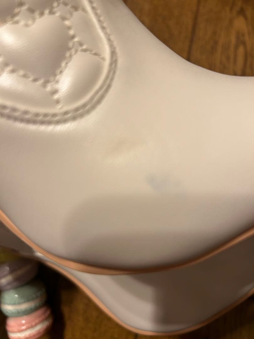 夢展望 マカロンブーツ ホワイト